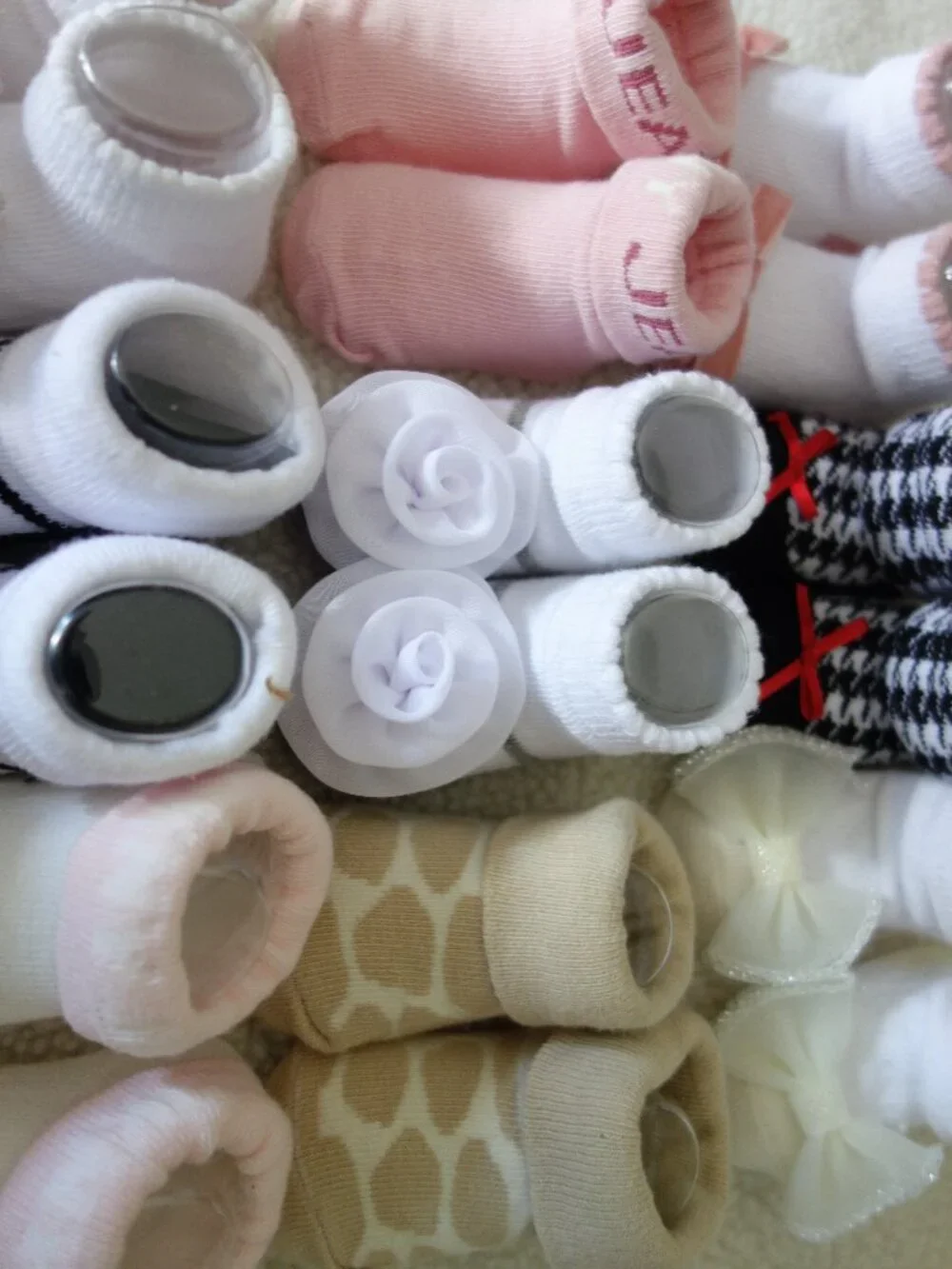 14 New Pairs of Infant Baby Girl Dress Socks Incl. DKNY & Laura Ashley Ruffles B